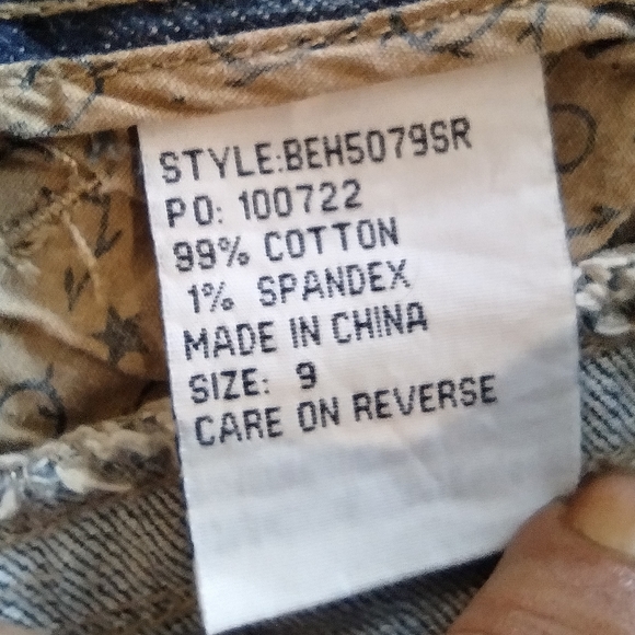 MUDD Y2K Distressed Frayed Denim Jean Maxi Skirt SZ 9 - Picture 9 of 9